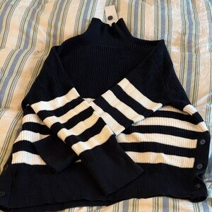 NWT  Striped Black and White Women's Sweater